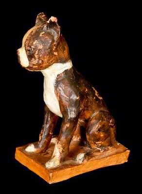 American Redware Boxer Dog Figure
