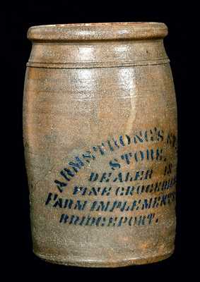 ARMSTRONGS STANDARD STORE / BRIDGEPORT, PA (now Brownsville) Jar