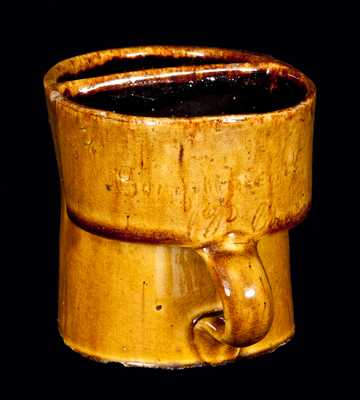 Presentation Rockingham Shaving Mug, Possibly Connecticut