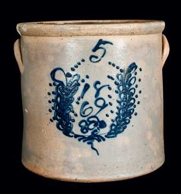 1869 American Stoneware Crock