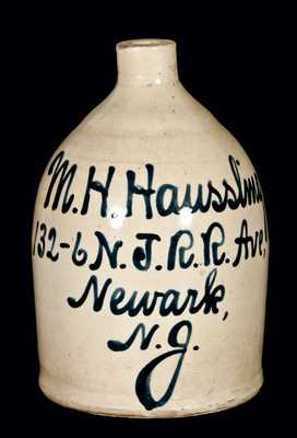 Newark, New Jersey Advertising Jug (Fulper Pottery, Flemington, NJ)