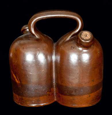 American Stoneware Gemel (Double Jug)