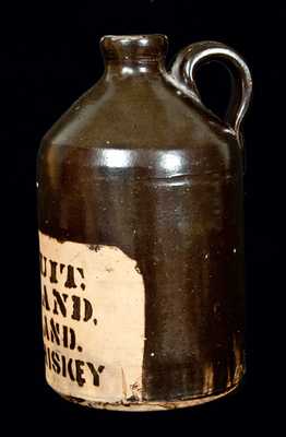 S.T. SUIT / SUITLAND, MARYLAND Tanware Whiskey Jug