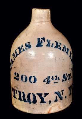 Troy, New York, Stoneware Advertising Jug