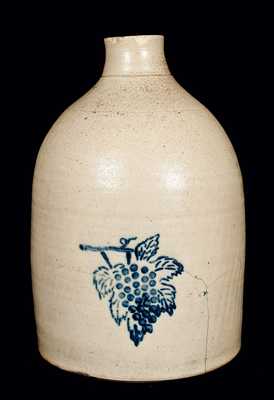 F.T. WRIGHT & SON. / STONE WARE, / TAUNTON, MASS. Grapes Jug