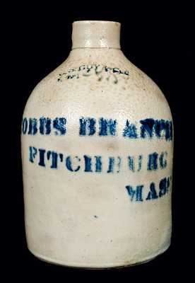 Fitchburg, Massachusetts, Stoneware Advertising Jug (G.S. Guy, Fort Edward, NY)