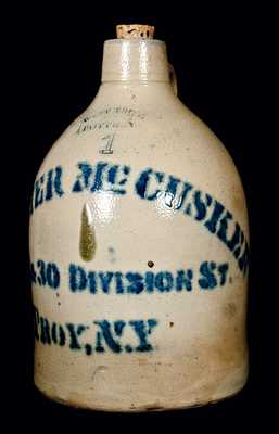 Troy, New York, Antique Advertising Jug