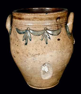 Northeastern U.S. Stoneware Jar w/ Incised Swag Motif