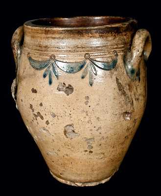 Northeastern U.S. Stoneware Jar w/ Incised Swag Motif