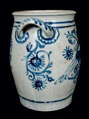 Westerwald (German) Stoneware Jar w/ Bird Decoration