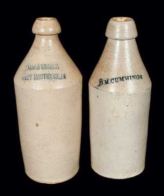 (2) Antique American Stoneware Bottles