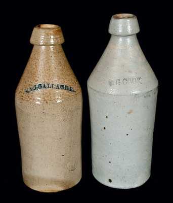 (2) Antique American Stoneware Bottles