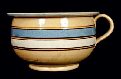 English Mocha Yellowware Pottery Potty