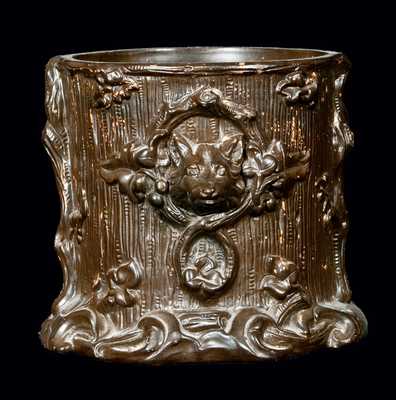 German Redware Tobacco Jar