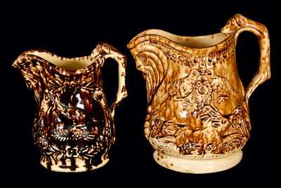 (2) Rockingham Pottery Pitchers