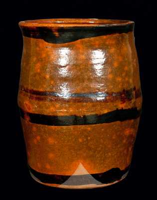 Outstanding Rochester-Genesee Valley, New York, Redware Jar