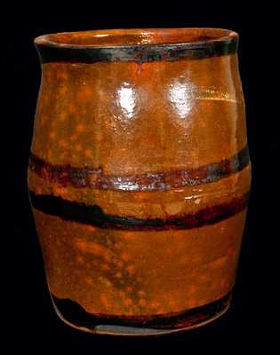 Outstanding Rochester-Genesee Valley, New York, Redware Jar
