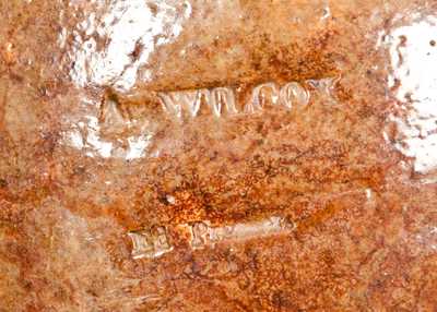 A. WILCOX / Ed Prosser (West Bloomfield, NY) Redware Jar