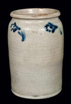 Early Baltimore Slip-Trailed Stoneware Jar, attrib. Morgan & Amoss
