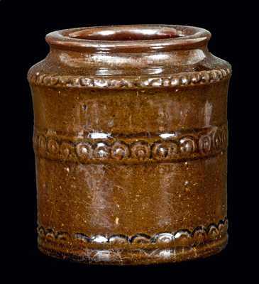 Jacob Heart (Chambersburg, PA) Diminutive Redware Tobacco Jar
