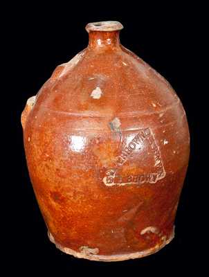 D.A. BROWN New York State Redware Jug
