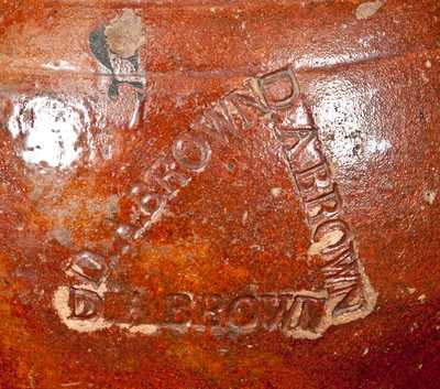 D.A. BROWN New York State Redware Jug