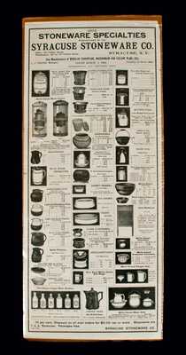 SYRACUSE STONEWARE CO. Price List