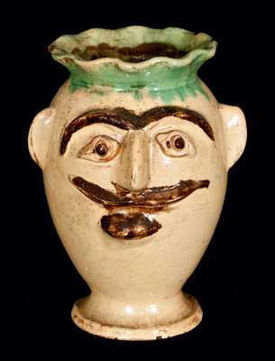 Redware Face Vase