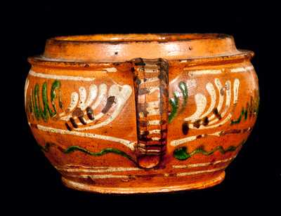 Redware Sugar Bowl, possibly Hagerstown, Maryland