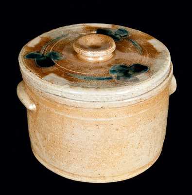 Attrib. Perine, Baltimore Stoneware Butter Crock w/ Lid