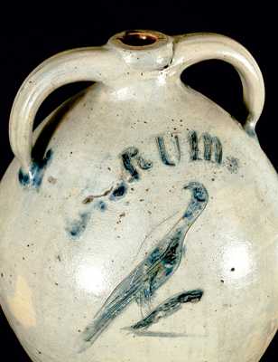 New York Stoneware RUM Cooler w/ Incised Bird