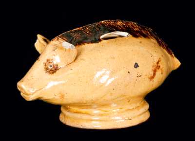 New Jersey Earthenware Razorback Hog Bank (
