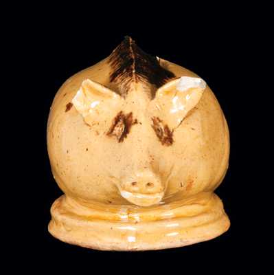 New Jersey Earthenware Razorback Hog Bank (