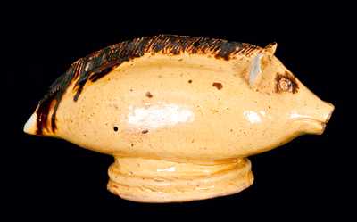 New Jersey Earthenware Razorback Hog Bank (