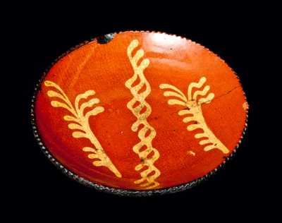 Slip-Decorated Redware Plate