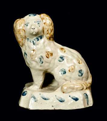 Stoneware Spaniel Dog, possibly A. P. Donaghho, Parkersburg, WV