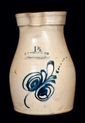 F. T. WRIGHT, Taunton, MA Stoneware Pitcher