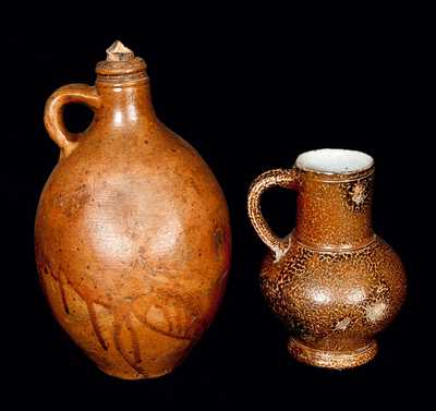 Lot of Two: German Stoneware Jug and German Stoneware Mug