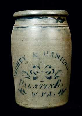 RICHEY & HAMILTON / PALATINE, WV Stoneware Crock