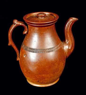 English Stoneware Teapot, 19th century.