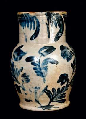 Heavily-Decorated Remmey Philadelphia Stoneware Pitcher