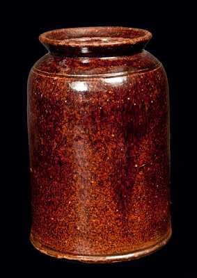 Glazed Redware Jar, possibly Shenandoah Valley
