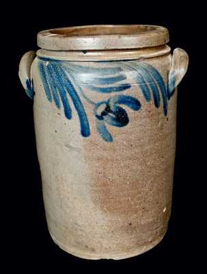 Cobalt-Decorated Stoneware Jar, Baltimore, Three-Gallon