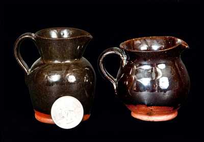 Lot of Two: Miniature Redware Pitchers