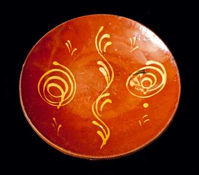 Slip-Decorated Redware Charger