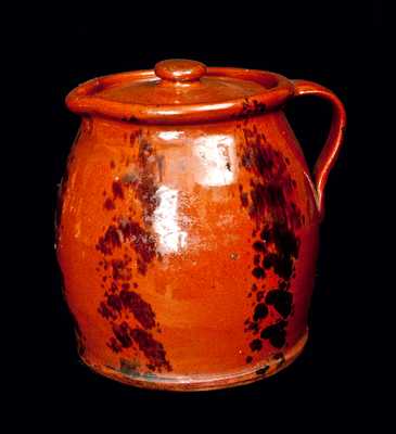 Redware Lidded Batter Pitcher