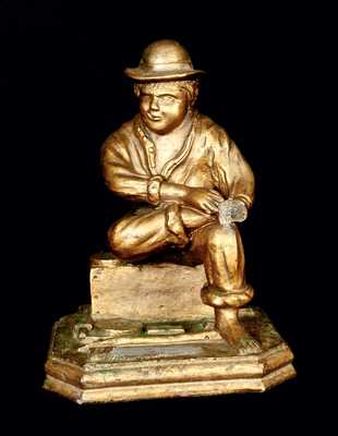 Gold-Painted Statue of Laborer