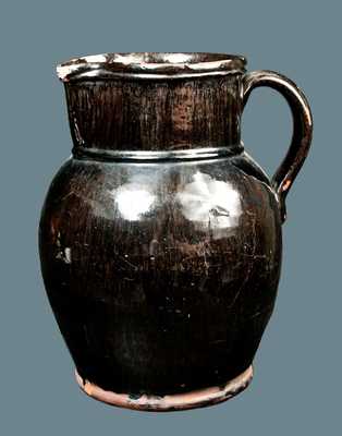 Early Black-Glazed Redware Pitcher