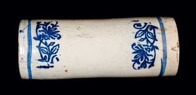 Blue and White Stoneware Rolling Pin