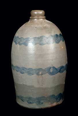 Western PA Striped Stoneware Jug